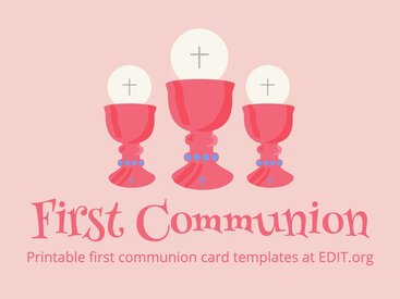 First Communion invitation Templates