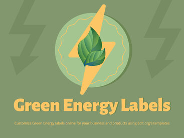 Custom Green Energy Label Templates