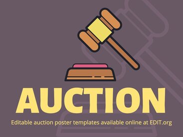 Free templates to create auction posters and ads