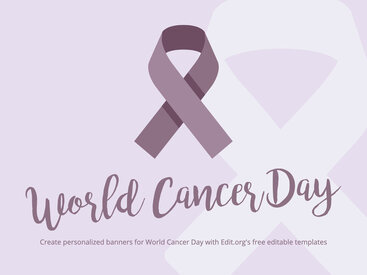 Editable World Cancer Day Poster Templates