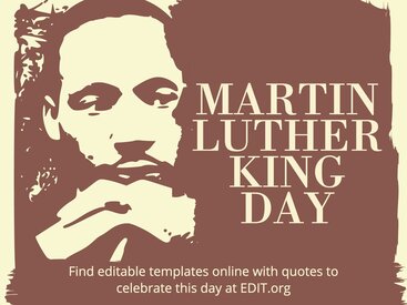 Customizable templates for Martin Luther King's day