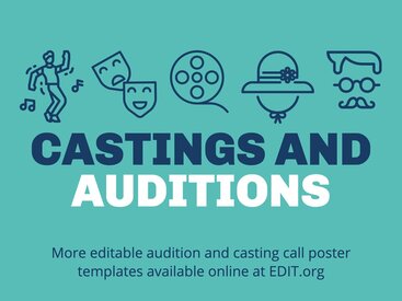 Free templates for casting and audition posters and flyers