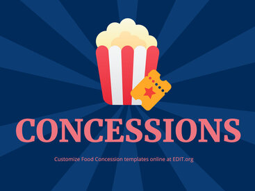 Customize a Concession Stand Banner Template