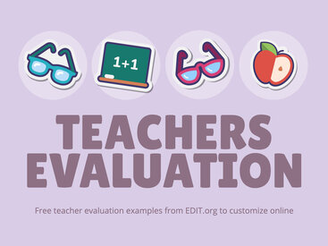 Customizable Teacher Evaluation Examples Online