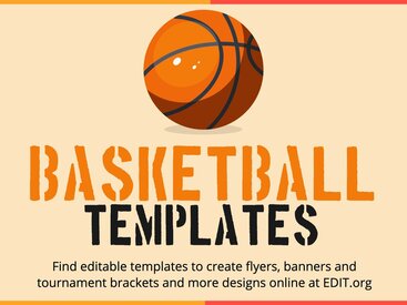 Customize basketball templates and create free flyers and banners