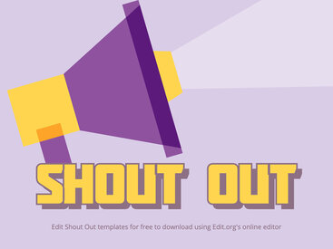 Free Shout Out Templates to Customize Online